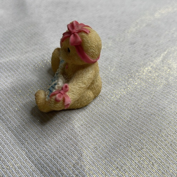 Vintage Nana Cherished Teddies Miniature Figurine Pink Blue Banner 1998 Enesco - Picture 3 of 8